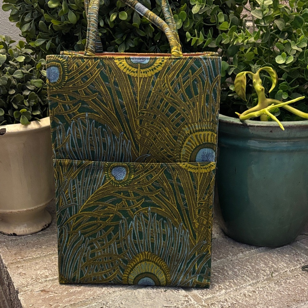 Vintage Margaret Smith Peacock Tote  Bag